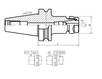 Патрон цанговый BT50-ER32-100