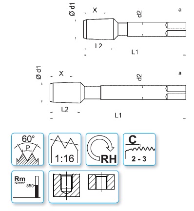 Метчик E41CNPTF1"1/4V