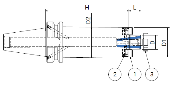 Оправка ISO50 MAS403BT P/F FISSO H100 D.40