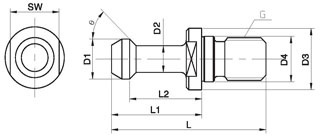 Штревель BT40-45deg