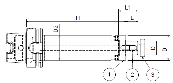 Оправка HSK100/A DIN69893 P/F UNIV. H100 D40