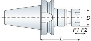 Патрон резьбонарезной BT50-TER32