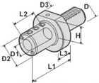 Держатель расточных резцов E2-30x20