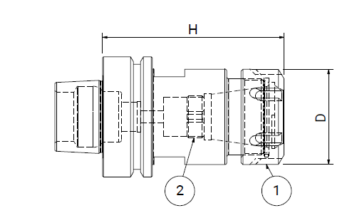 Патрон цанговый HSK63/F DIN69893 P/P H100 ER32