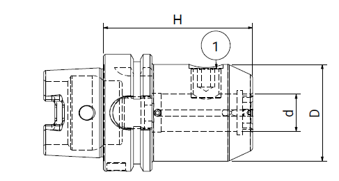 Оправка HSK63/A DIN69893 WELDON/C H65 D.10 coolant