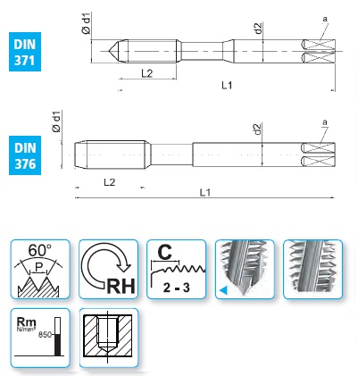 Метчик E40M8NC