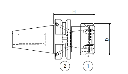 Патрон цанговый ISO30 MAS403BT P/P H.60 ER32 - AD