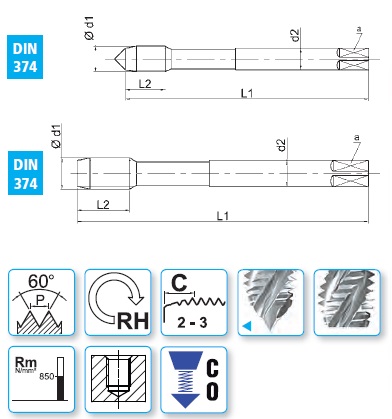 Метчик E61MF35x1,5V