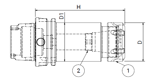 Патрон цанговый HSK63/A DIN69893 P/P H160 ER25