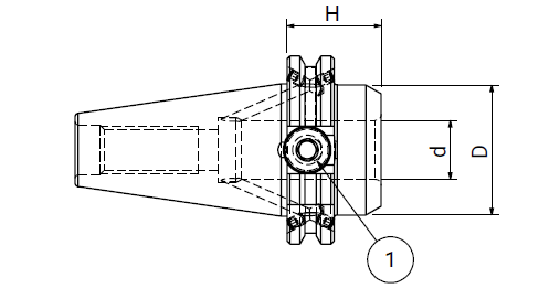 Оправка ISO40 DIN69871 WELDON H35 D.25