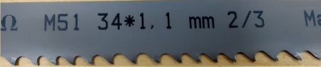Ленточное полотно по металлу OMEGA M51 34х1,1 2/3
