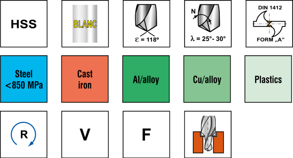 Сверло 221252 10X5,3 /M5-180°/