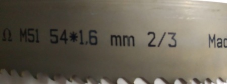 Ленточное полотно по металлу OMEGA M51 54x1,6 2/3