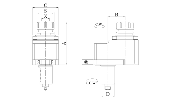 Головка сверлильно-фрезерная DA30-1809-ER25